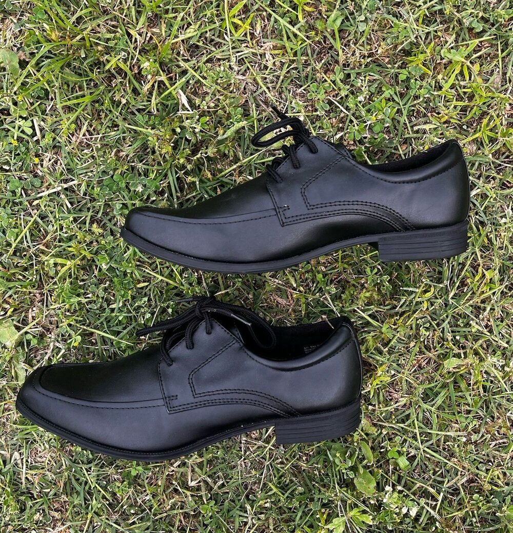 Smartfit Style 165797 Boys Black Moc Toe Skid Resistant Dress Shoes Size 4 - Picture 3 of 9